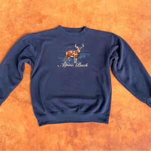 Alpine Men's Classic Blue Crewneck Sweater